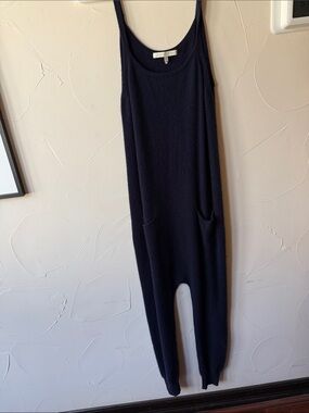 NakedCashmere Navy Knit Sleeveless Jumpsuit